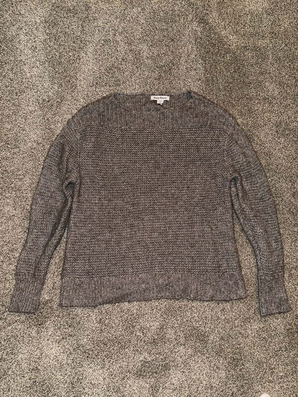 Tommy Bahama Metallic Shimmer Bateau Neck Knit Sweater Size Large